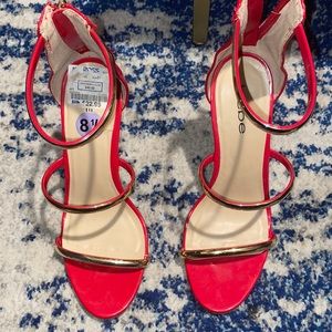Bebe Red Strappy Heels